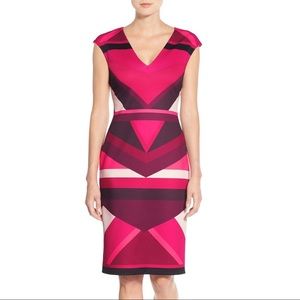 Vince Camuto colorblock sheath dress 0P petite